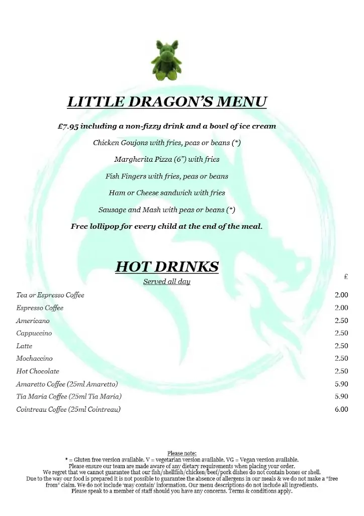 Menu_The Green Dragon at Bedale_Bedale_image_3