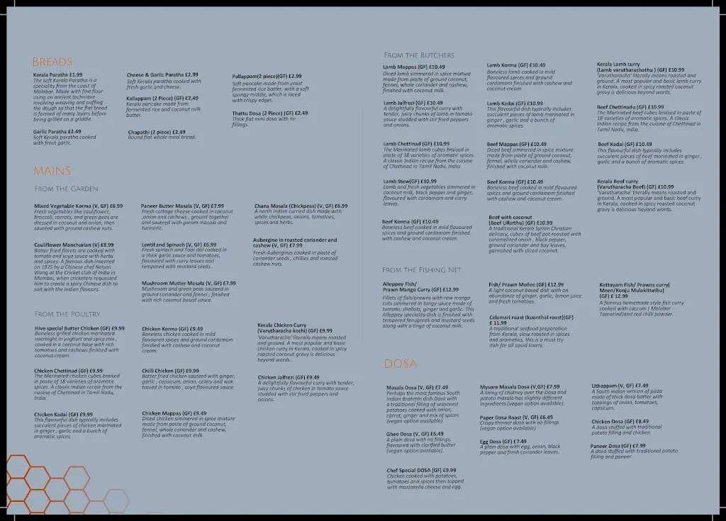 Menu_The Indian Hive_Wallasey_image_2