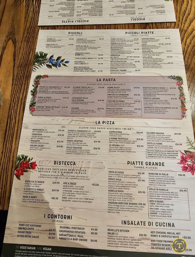 Menu_Novellos Washington_Washington_image_1