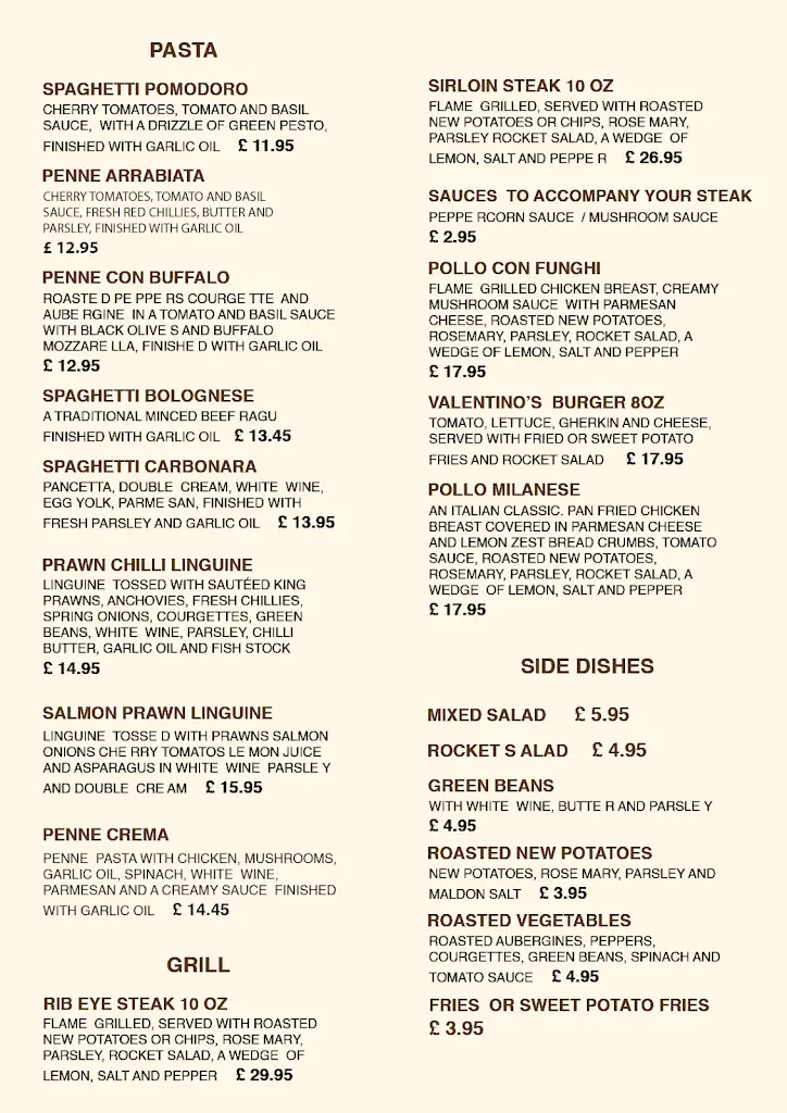Menu_Valentino's Restaurant - No.30 Coffee Lounge_Weeting_image_2