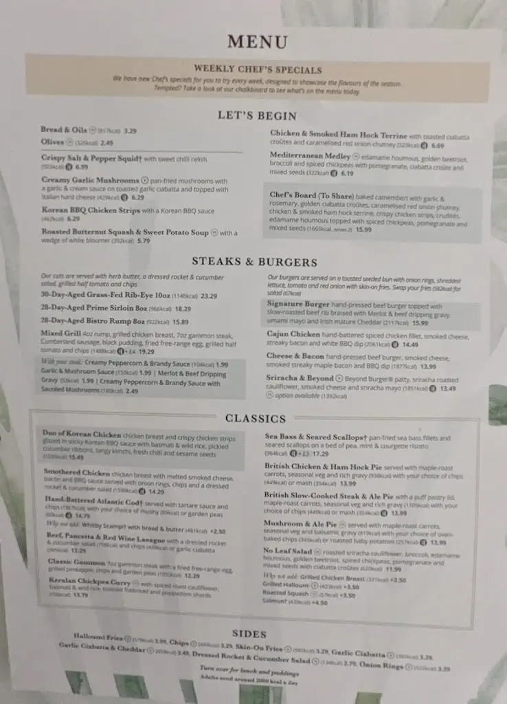 Menu_Cross Roads Pub_Weedon Beck_image_1