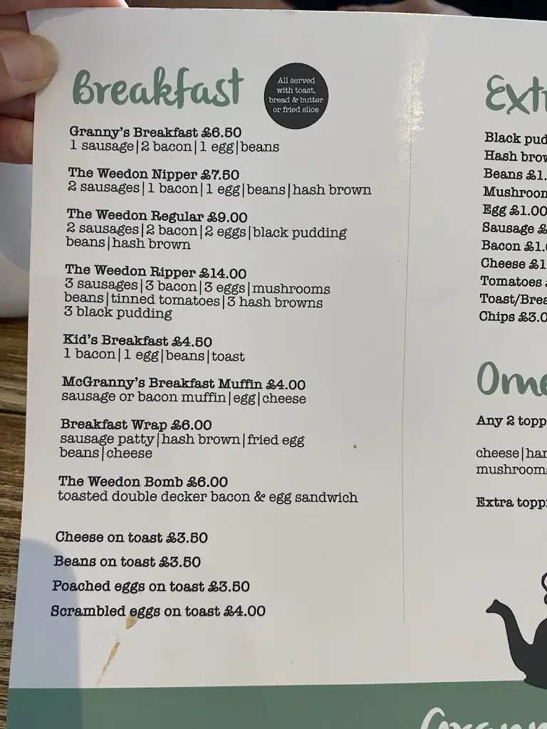 Menu_Granny's Cafe_Weedon Beck_image_2