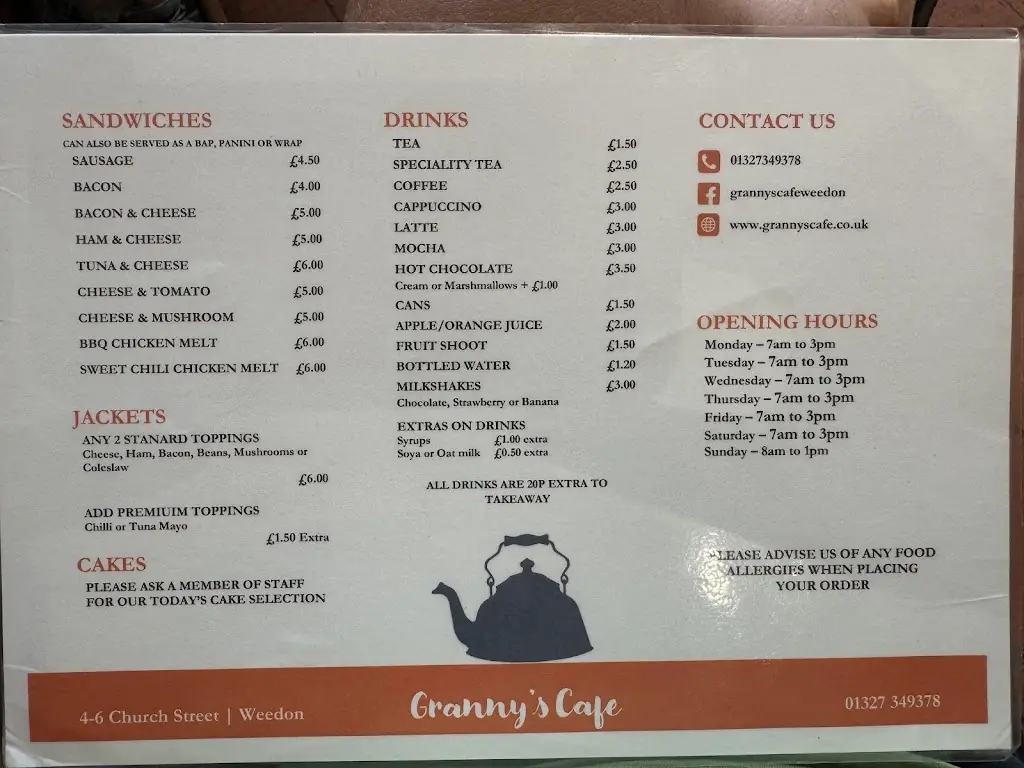 Menu_Granny's Cafe_Weedon Beck_image_3