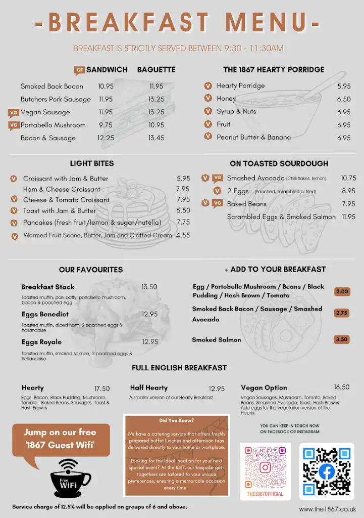 Menu_the 1867 - Heart of the Shires Shopping Village_Weedon Beck_image_1