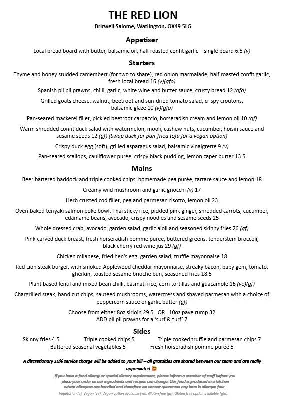 Menu_The Red Lion_Watlington_image_1