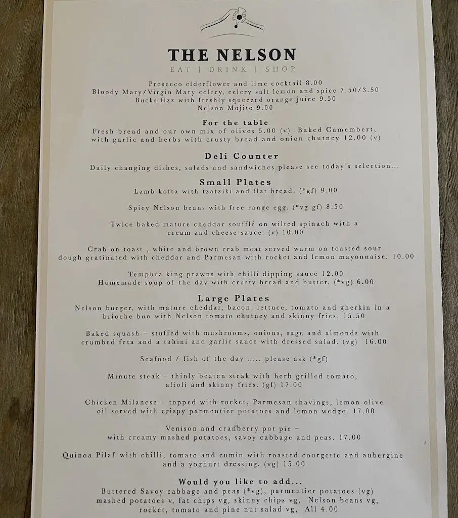 Menu_The Lord Nelson Pub_Watlington_image_1