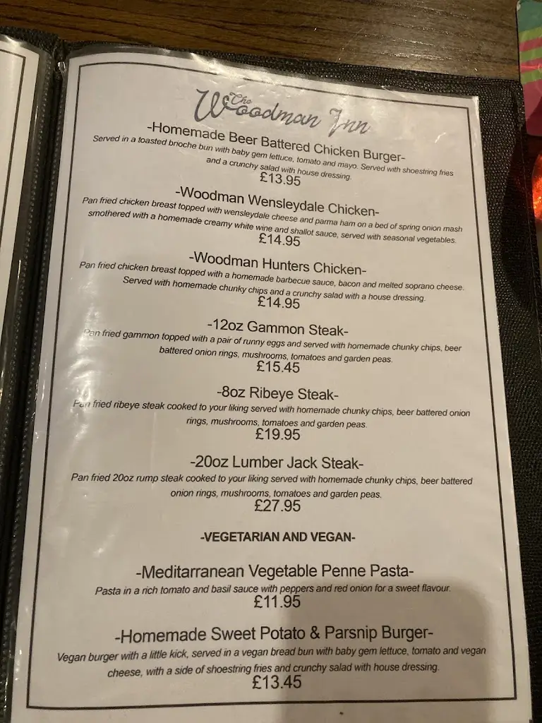 Menu_The Woodman Inn_Bedale_image_1
