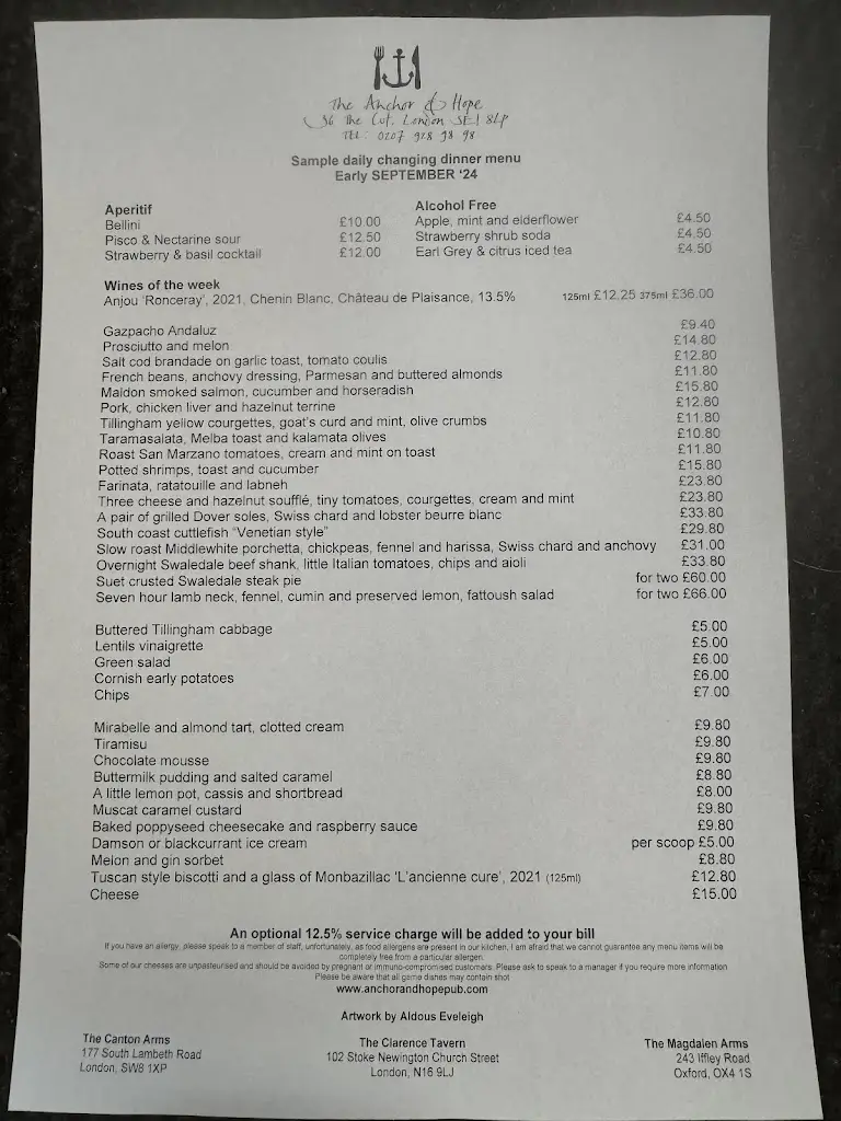 Menu_The Anchor & Hope_Waterloo_image_1
