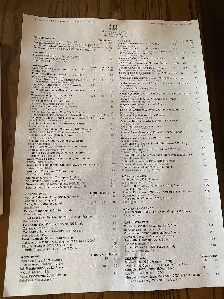 Menu_The Anchor & Hope_Waterloo_image_3