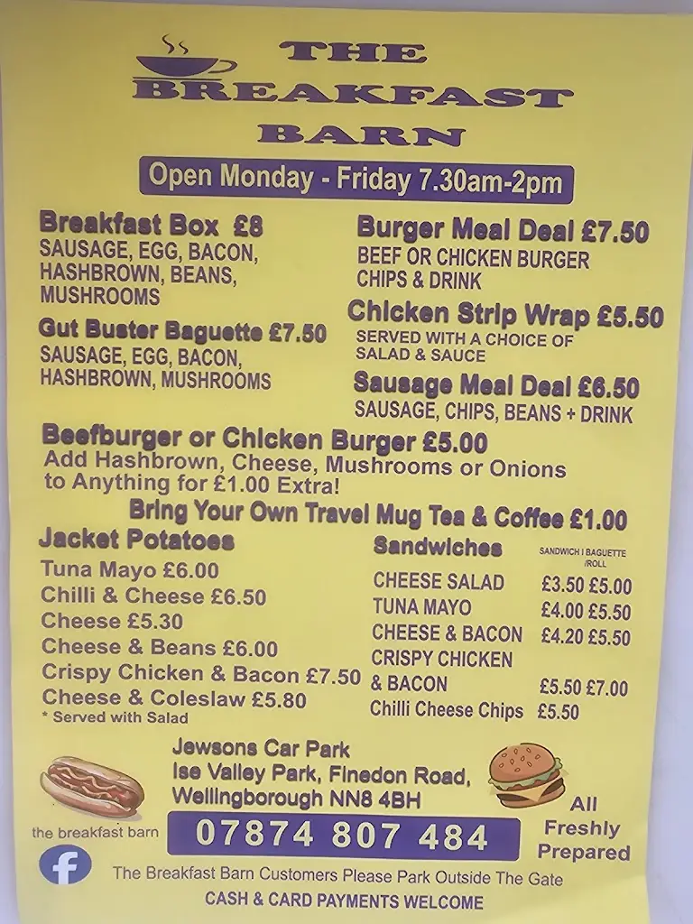 Menu_The Breakfast barn limited_Wellingborough_image_1