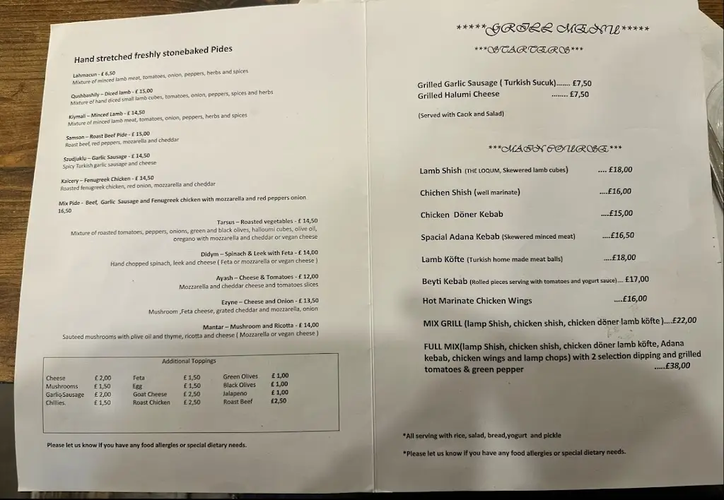 Menu_Turkish Stonebakers_Wellesbourne Mountford_image_1