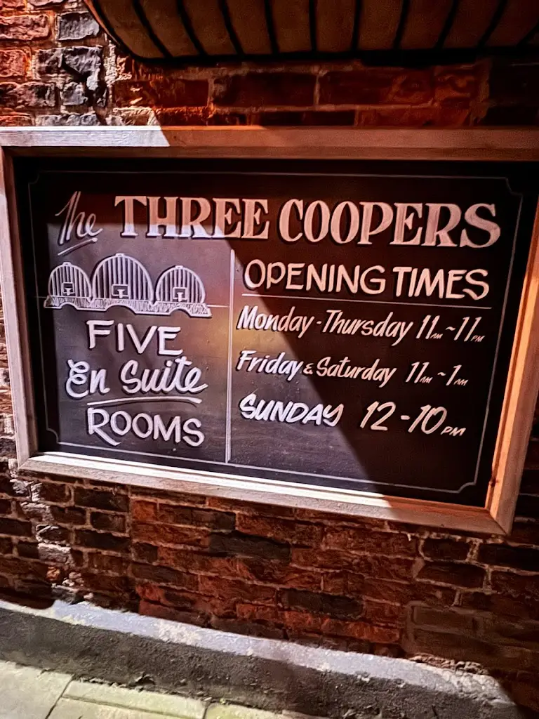 Menu_The Three Coopers Limited_Bedale_image_1