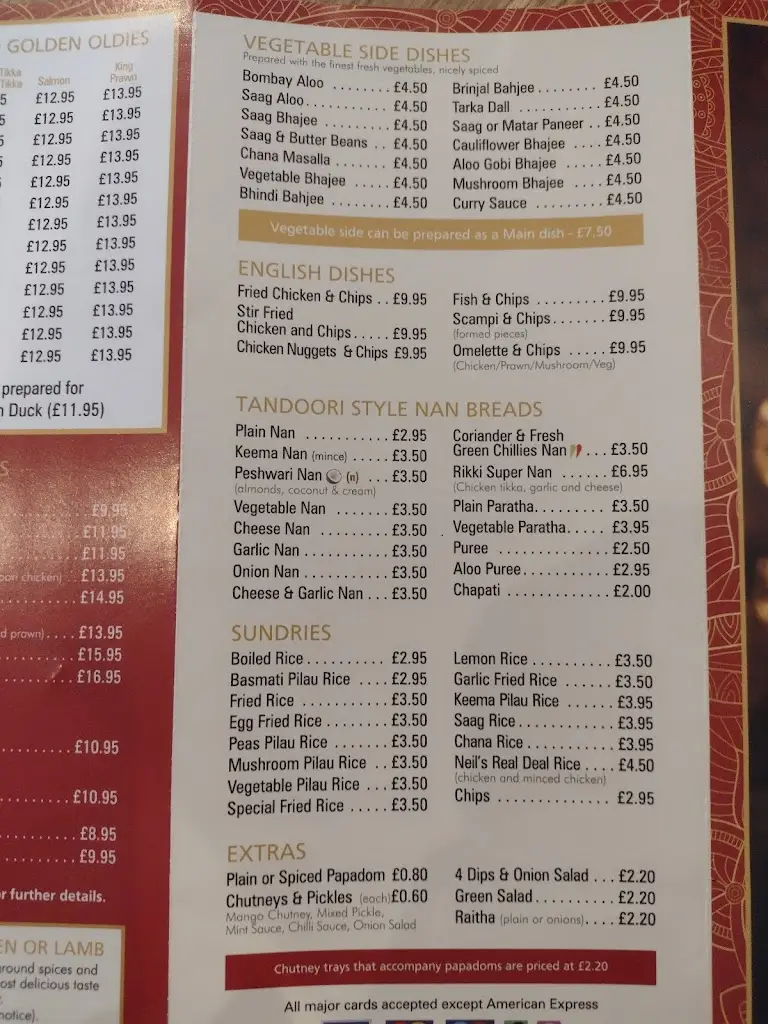 Menu_Shah's_Wellesbourne Mountford_image_2