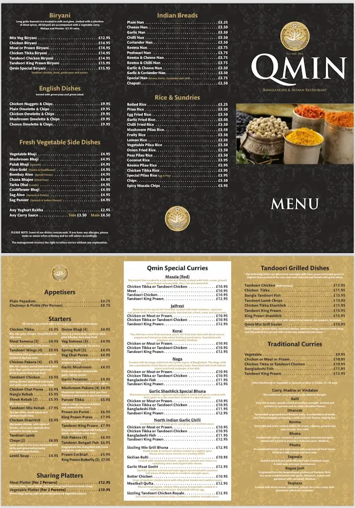 Menu_Qmin Restaurant_Wednesfield_image_1