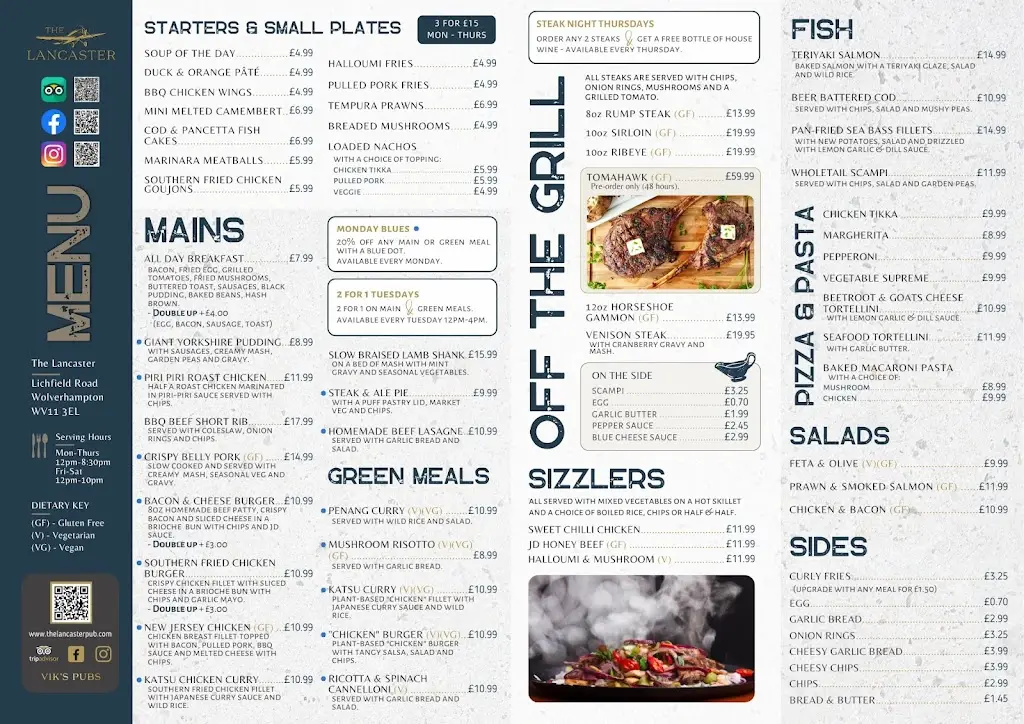 Menu_The Lancaster_Wednesfield_image_2