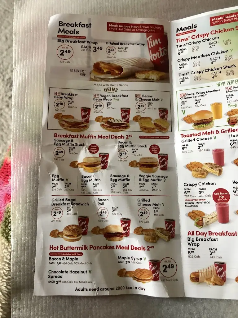 Menu_Tim Hortons_Wednesfield_immagine_1