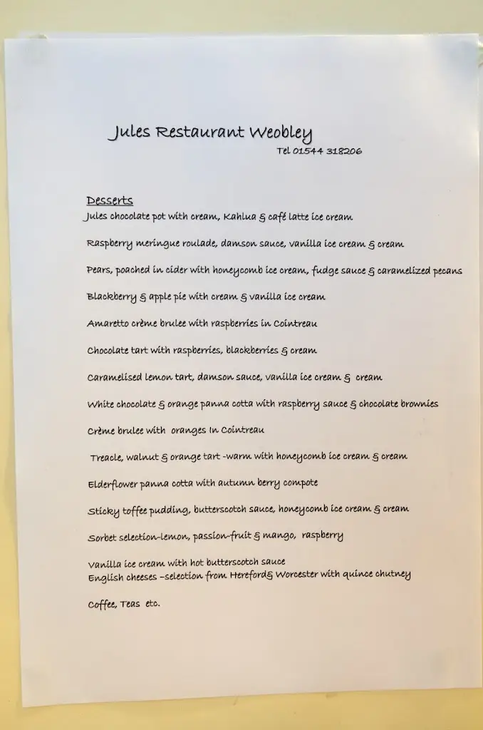 Menu_Jules Restaurant_Weobley_immagine_3