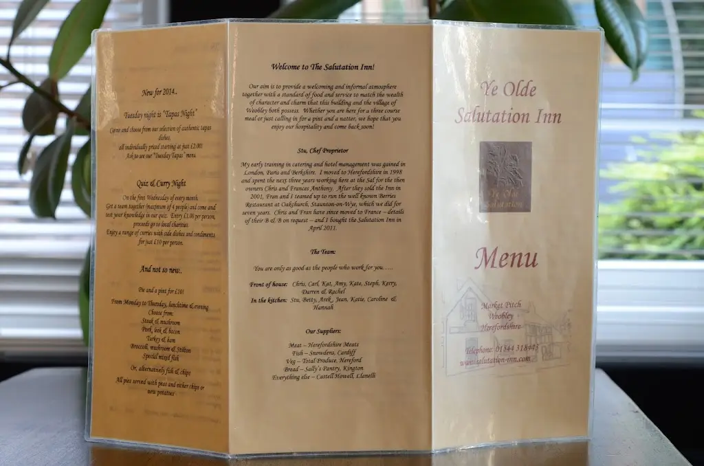 Menu_Ye Olde Salutation Inn_Weobley_image_2