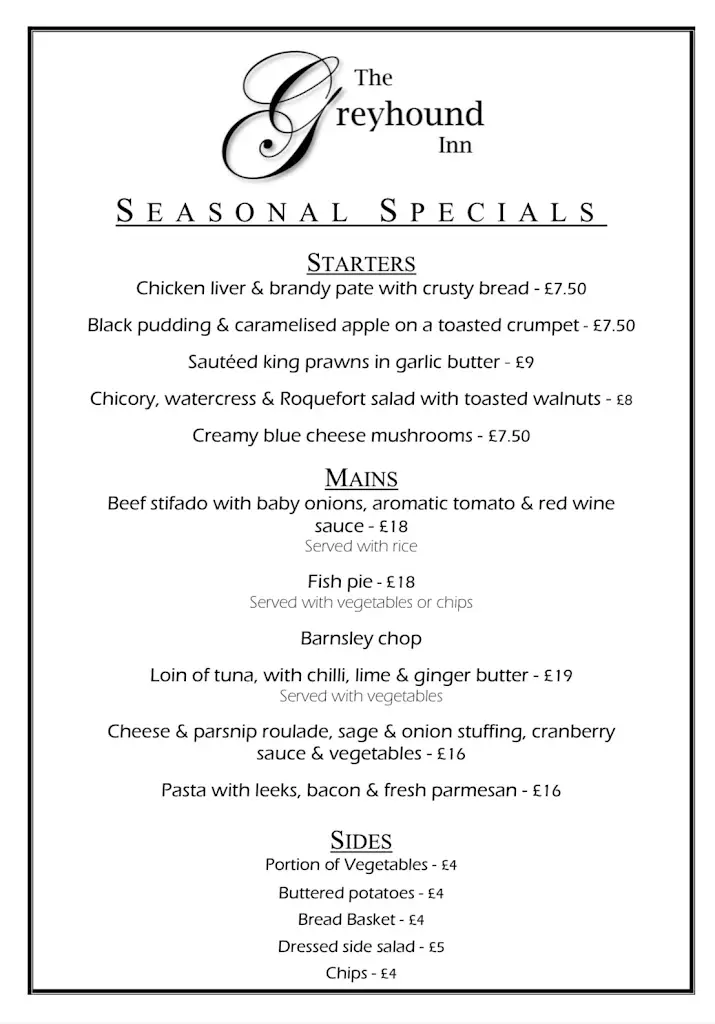 Menu_The Greyhound Inn_Bedale_image_1
