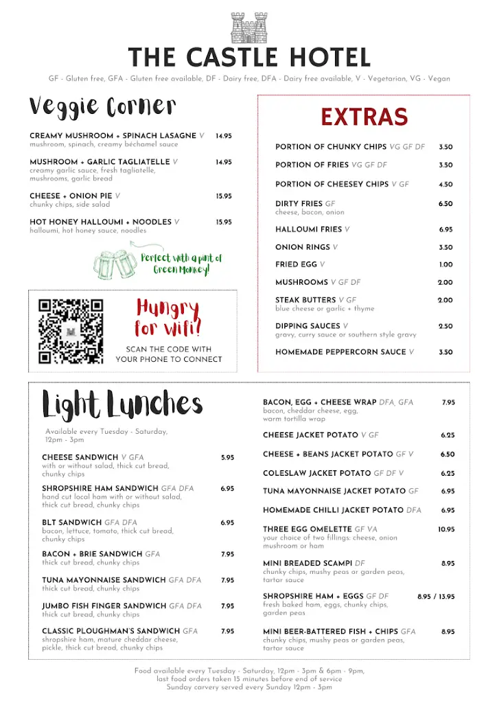 Menu_The Castle Hotel_Wem_image_1