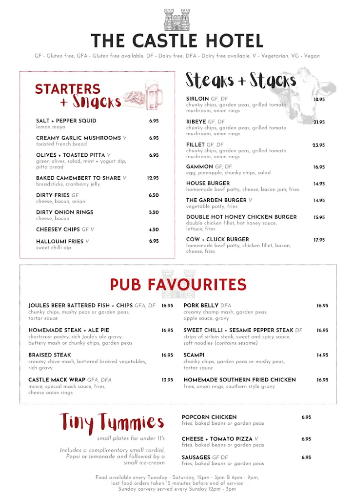 Menu_The Castle Hotel_Wem_image_2