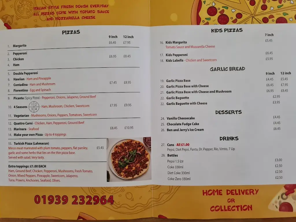 Menu_Wem Pizzaland_Wem_image_1