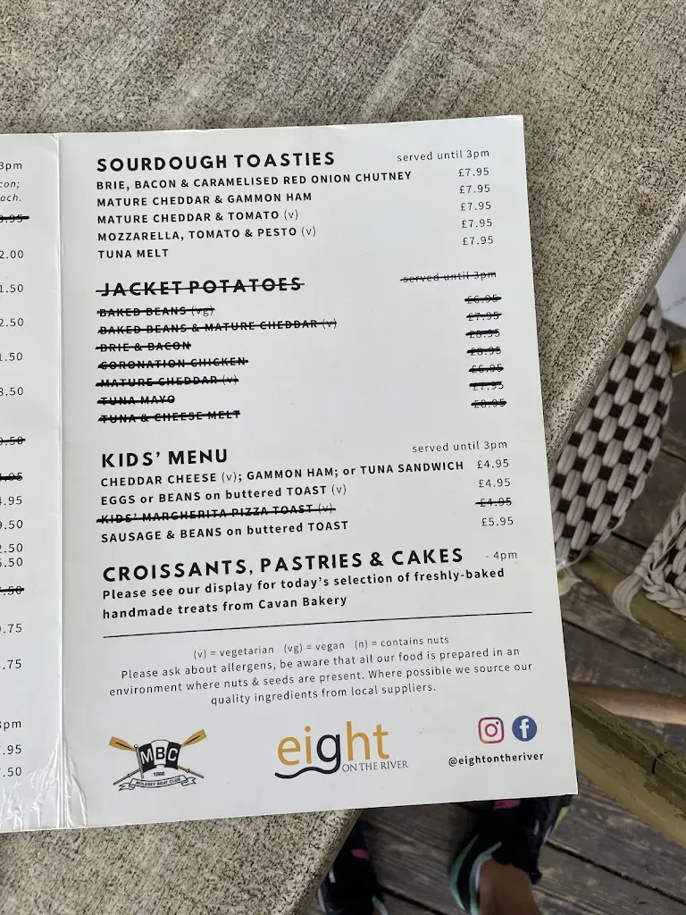Menu_Eight on the River Cafe_West Molesey_image_1