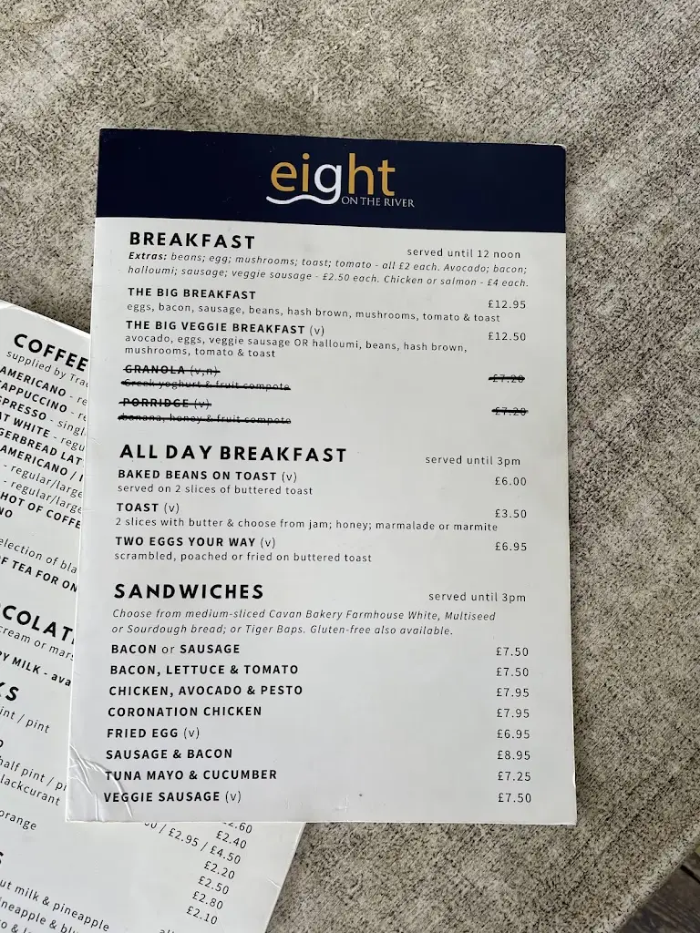 Menu_Eight on the River Cafe_West Molesey_image_3