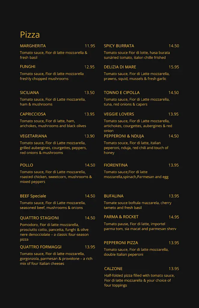 Menu_Artigiano Ristorante_West Molesey_image_2