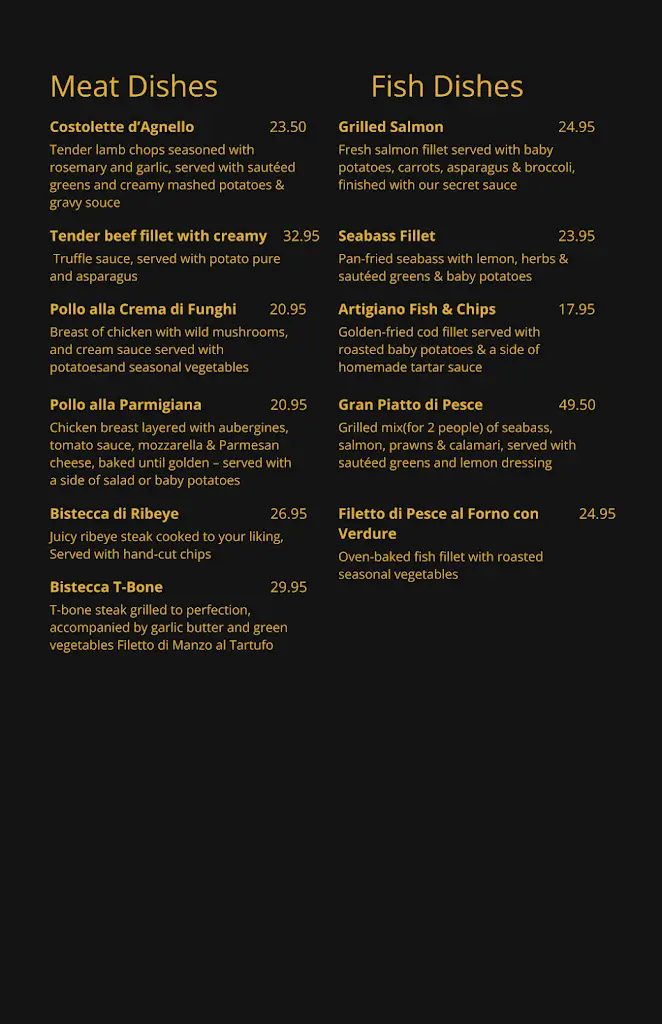 Menu_Artigiano Ristorante_West Molesey_image_3