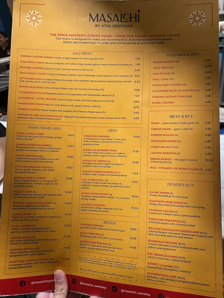 Menu_Masalchi by Atul Kochhar_Wembley_image_4