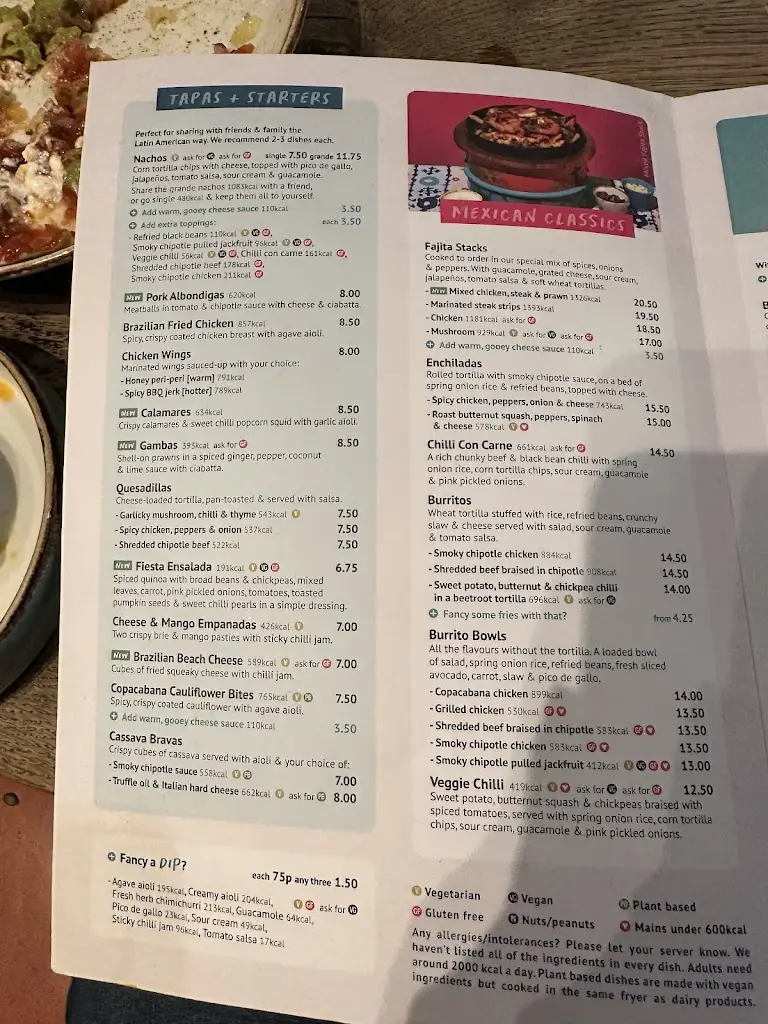 Menu_Las Iguanas - London - Wembley_Wembley_image_3