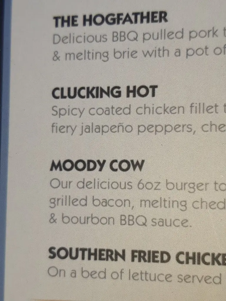 Menü_White Bear Hotel_Bedale_Bild_1