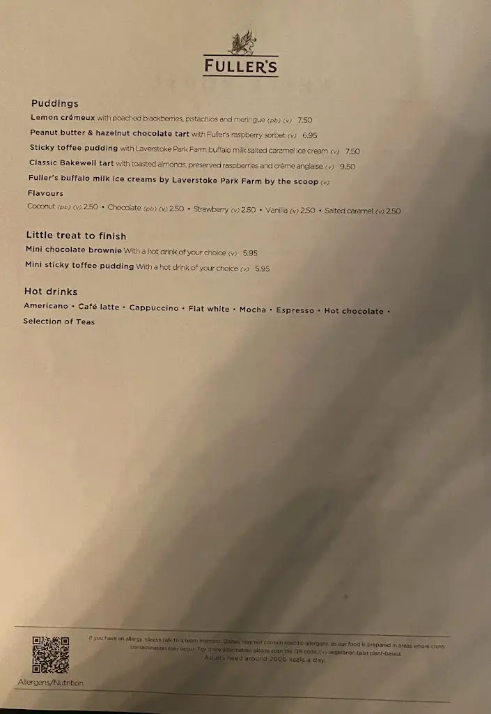 Menu_The White Horse, Wembley_Wembley_image_1