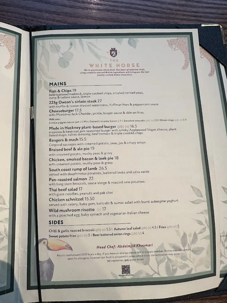 Menu_The White Horse, Wembley_Wembley_image_4