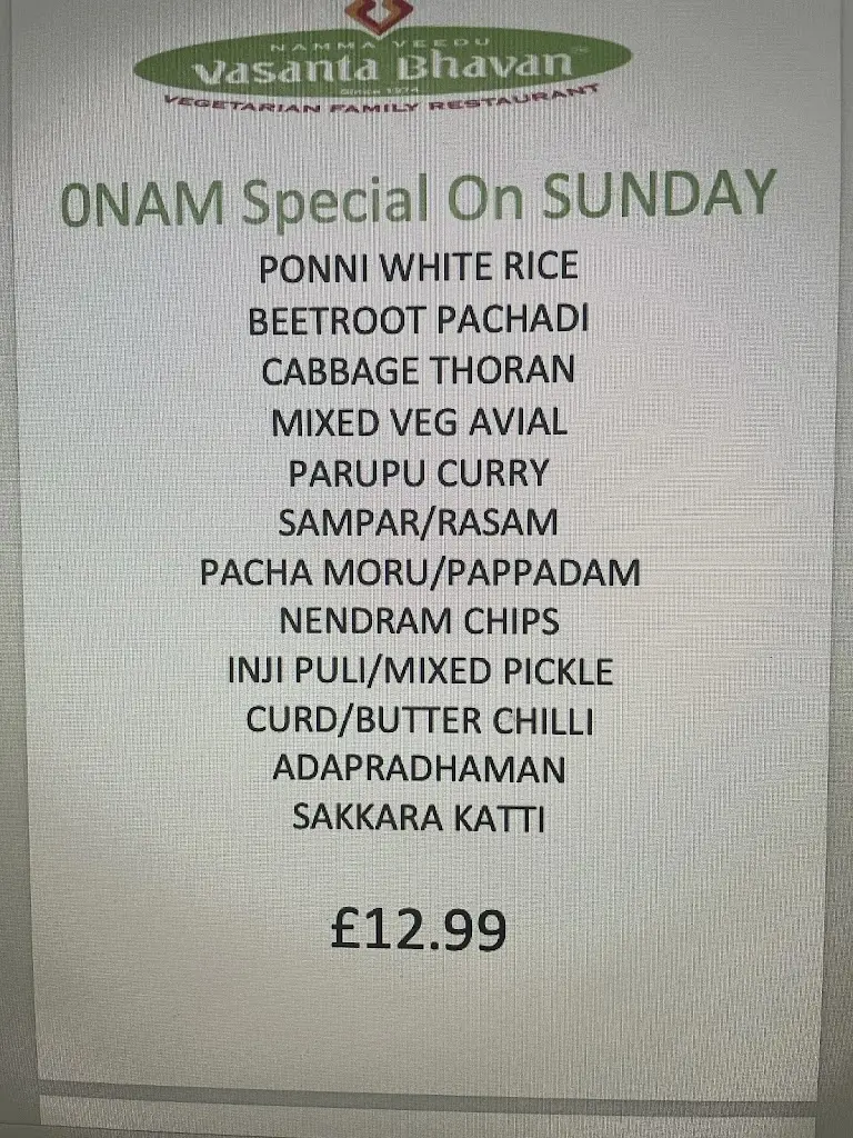 Menu_Vasanta Bhavan Wembley | Indian Pure Veg Restaurant_Wembley_image_3