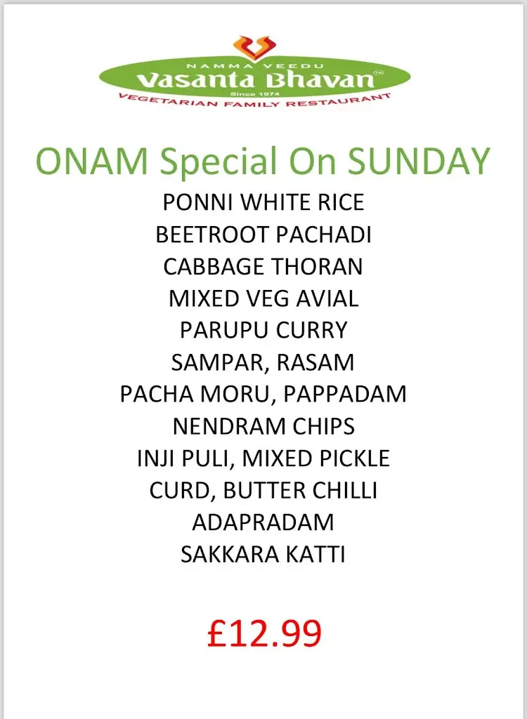 Menu_Vasanta Bhavan Wembley | Indian Pure Veg Restaurant_Wembley_image_4