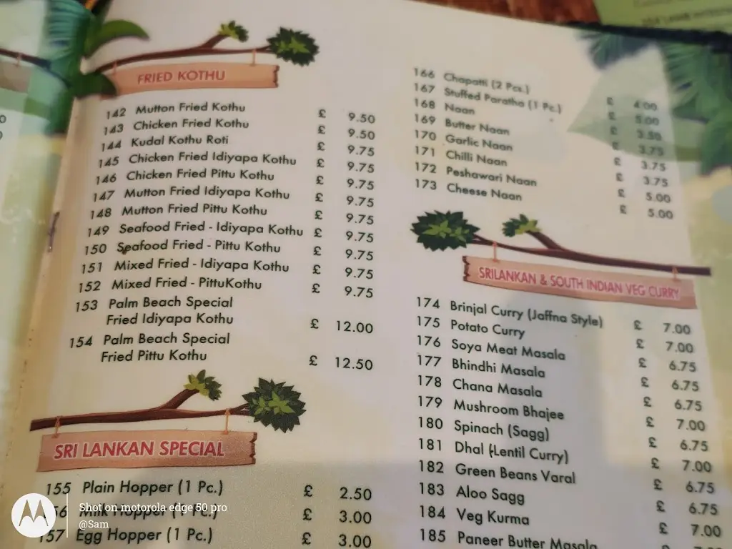 Menu_Palm Beach Restaurant Wembley_Wembley_image_4