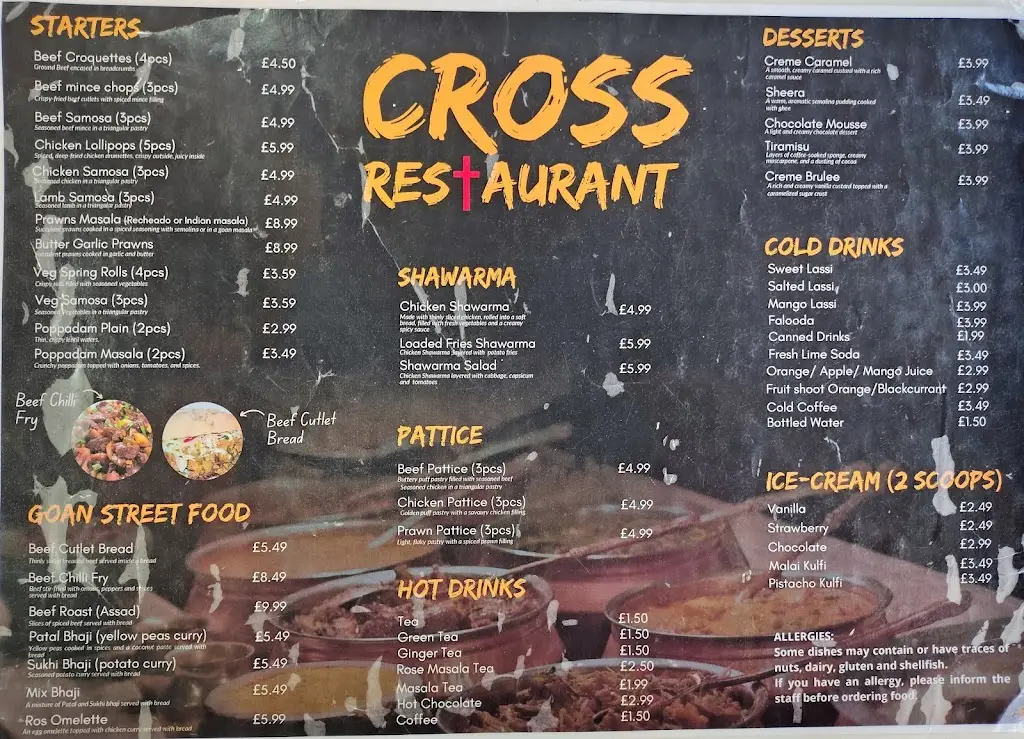 Menu_Cross Restaurant_Wembley_image_2