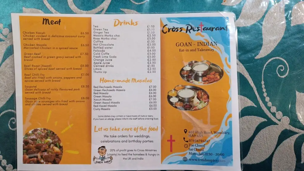 Menu_Cross Restaurant_Wembley_image_4