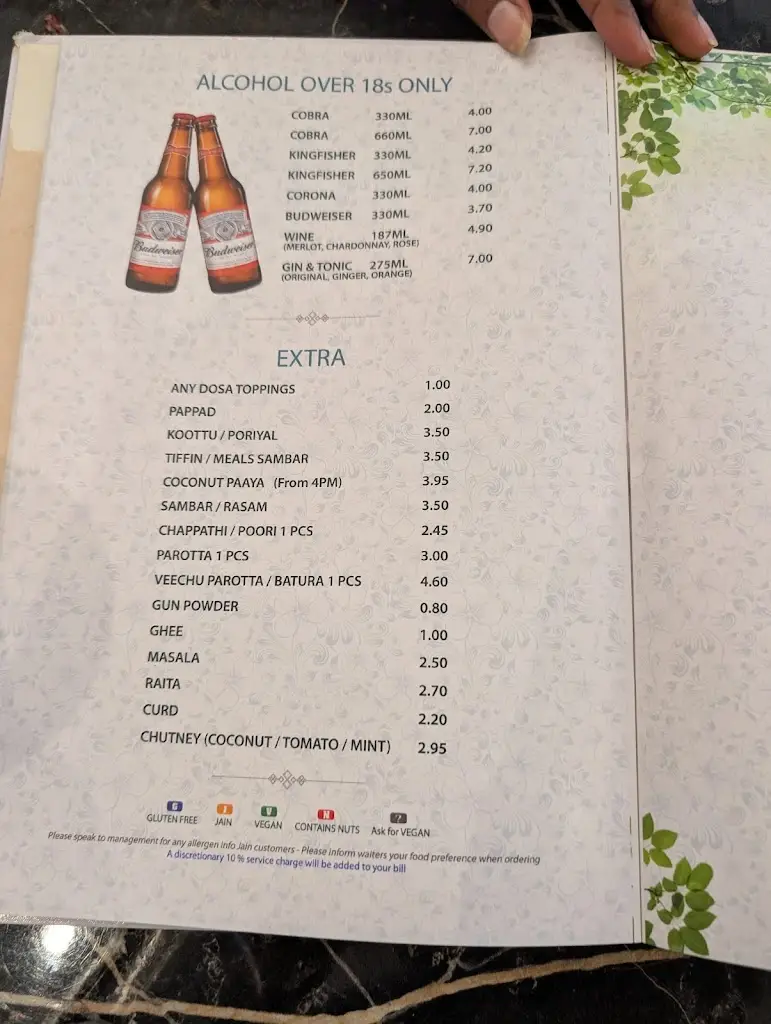 Menu_NK Arya Bhavan Wembley_Wembley_image_4