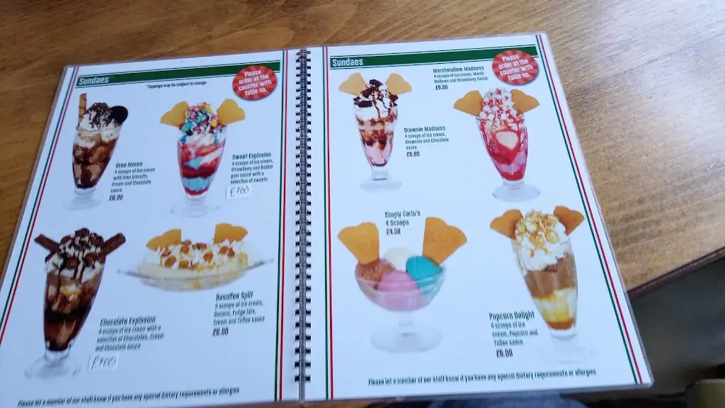 Menu_Carlo's Ices & Tea Rooms_West Wellow_image_2