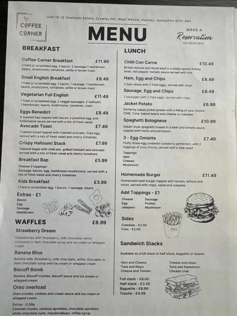 Menu_Coffee Corner_West Wellow_image_2