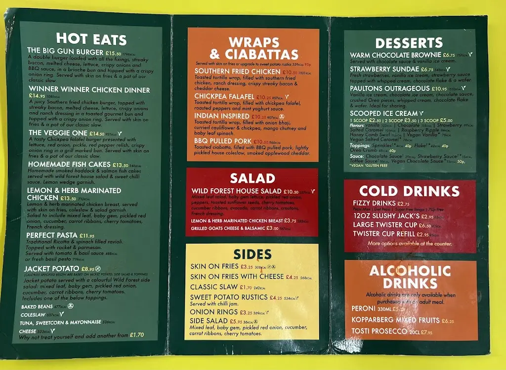 Menu_Wild Forest Family Restaurant_West Wellow_immagine_2