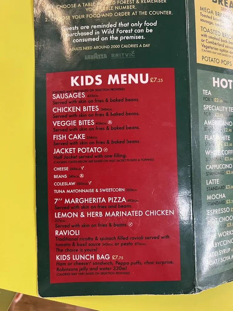 Menu_Wild Forest Family Restaurant_West Wellow_immagine_4