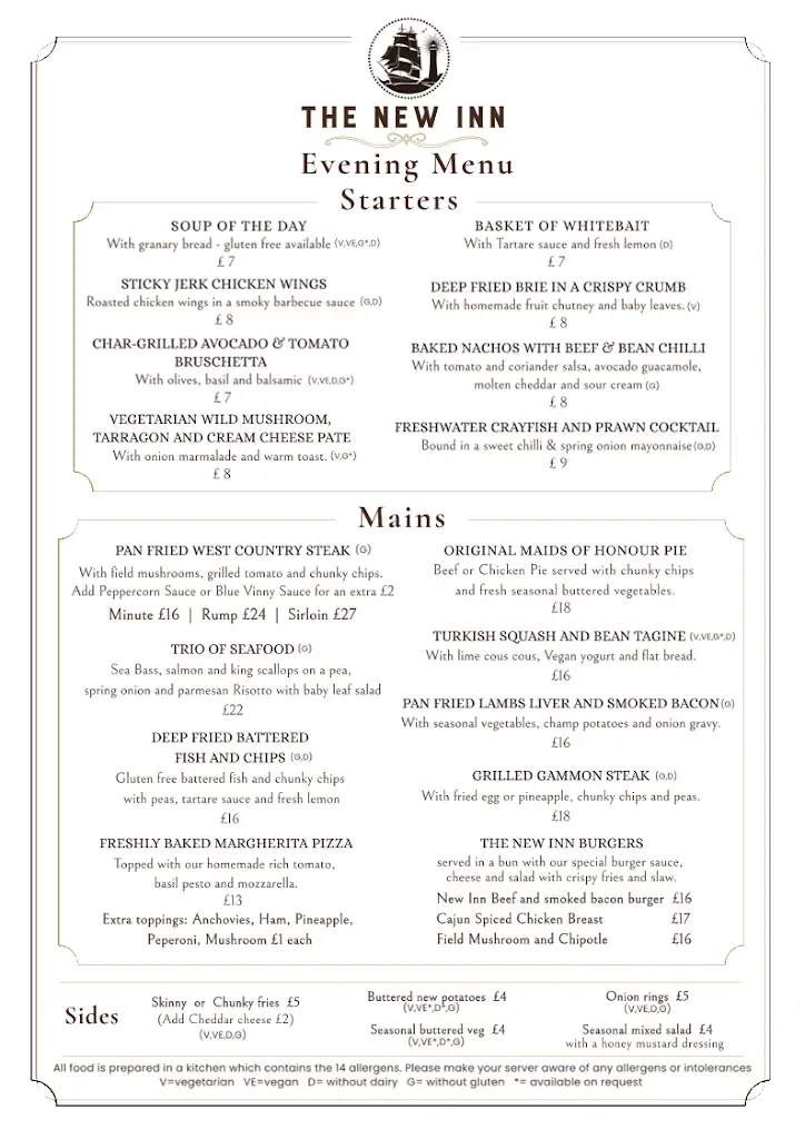 Menu_The New Inn_West Coker_image_3