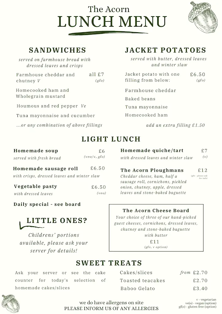 Menu_The Acorn Somerset_West Coker_image_2