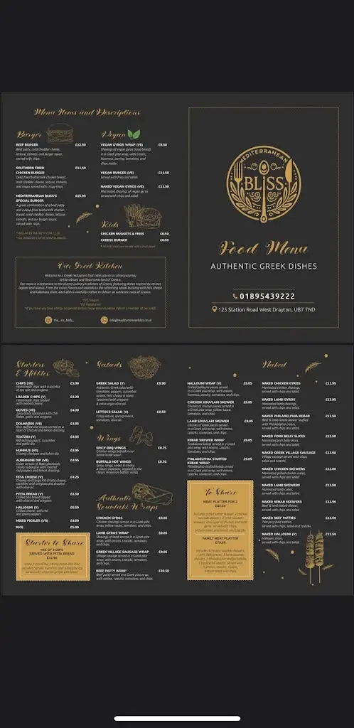 Menu_The Six Bells & Mediterranean Bliss_West Drayton_image_1