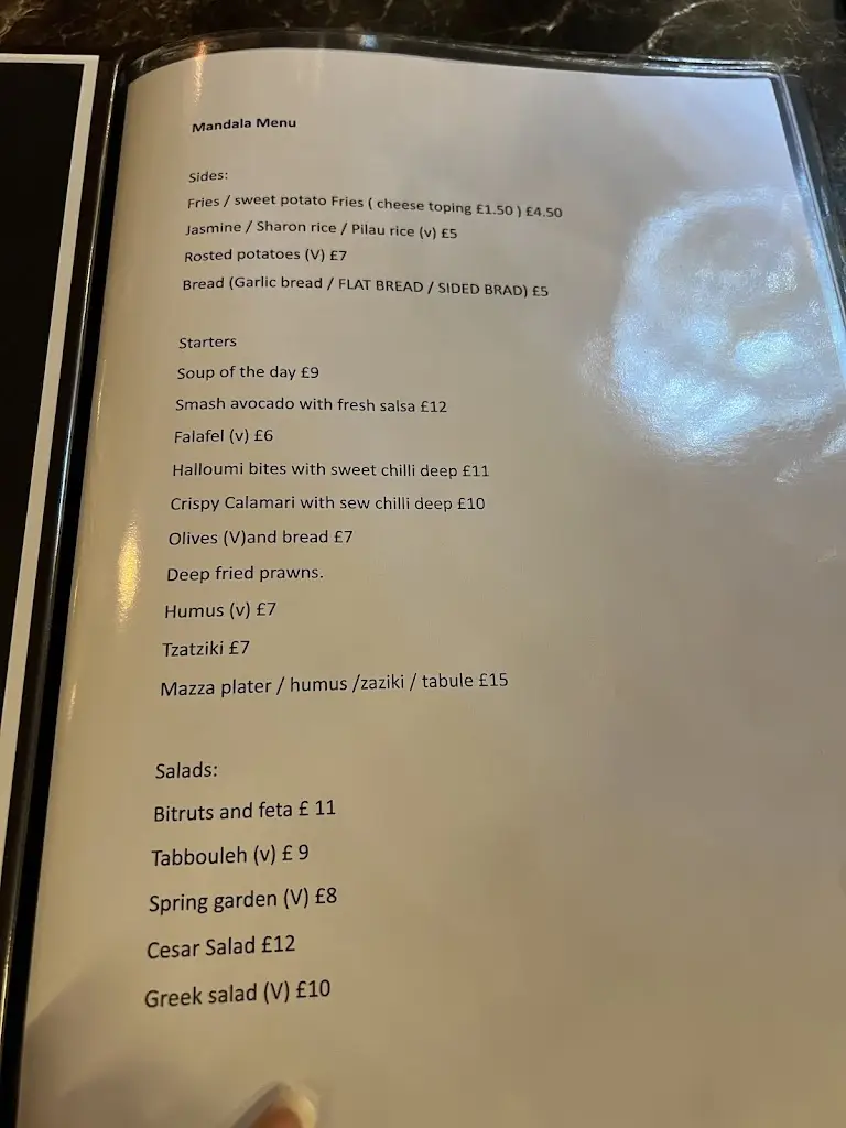 Menu_Mandala Restaurant, Lounge & Bar_West Drayton_image_3