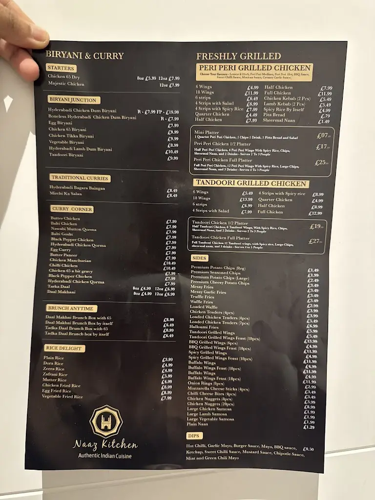 Menu_Smokin Naaz_West Drayton_image_1